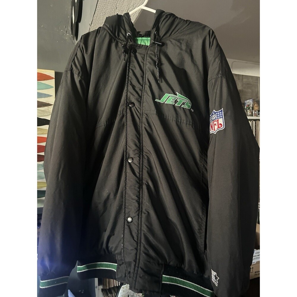 Vintage Starter New York Jets Puffer Jacket - NFL Parka - Size Medium